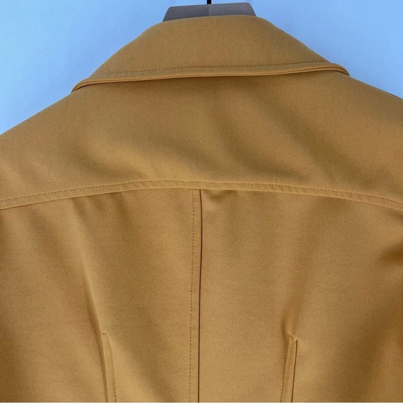 Zara Knit Long Sleeve Tortoise Shell Button Front Collared Shirt Side‎ Slits - Picture 11 of 12